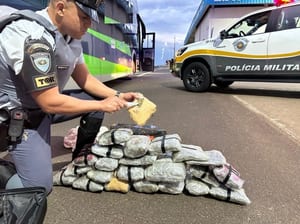 Polícia apreende 13,3 kg de skank em ônibus na SP-294