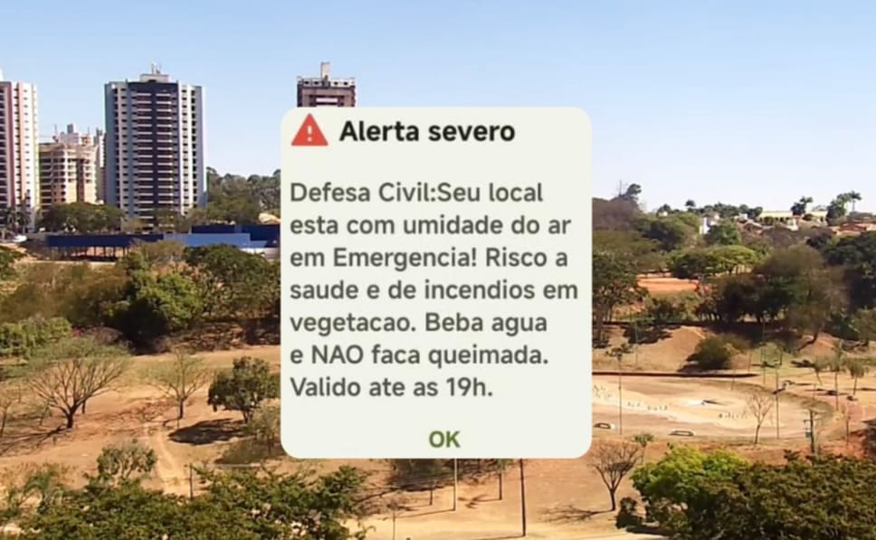 Prudente registra 9% de umidade do ar
