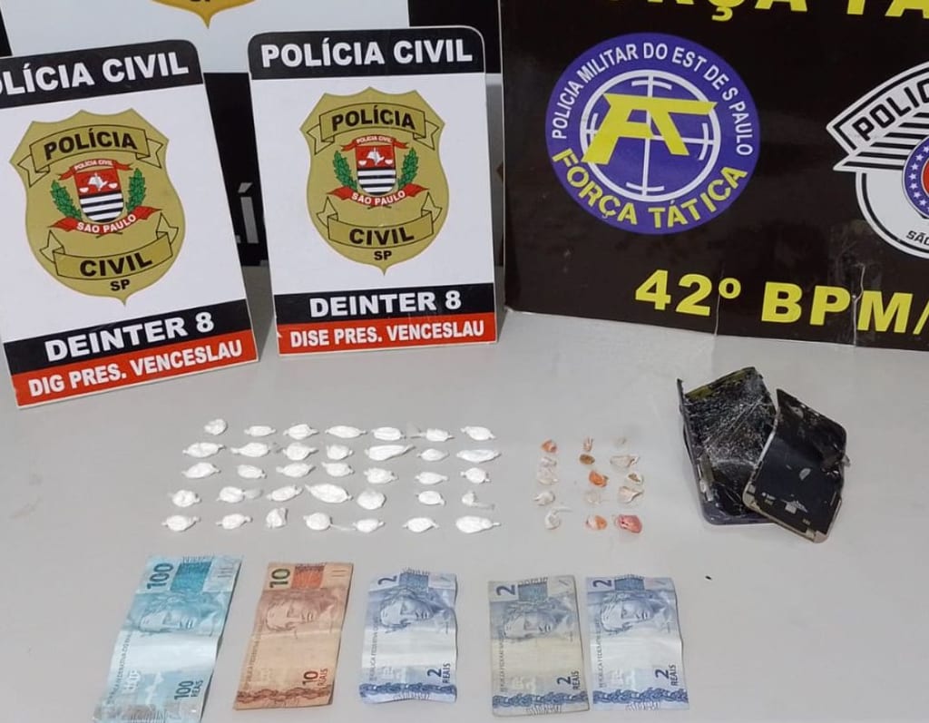 Polícia prende homem por tráfico em Presidente Venceslau