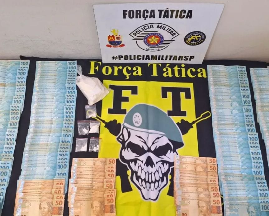 Força Tática prende dupla com cocaína e dinheiro em rodovia