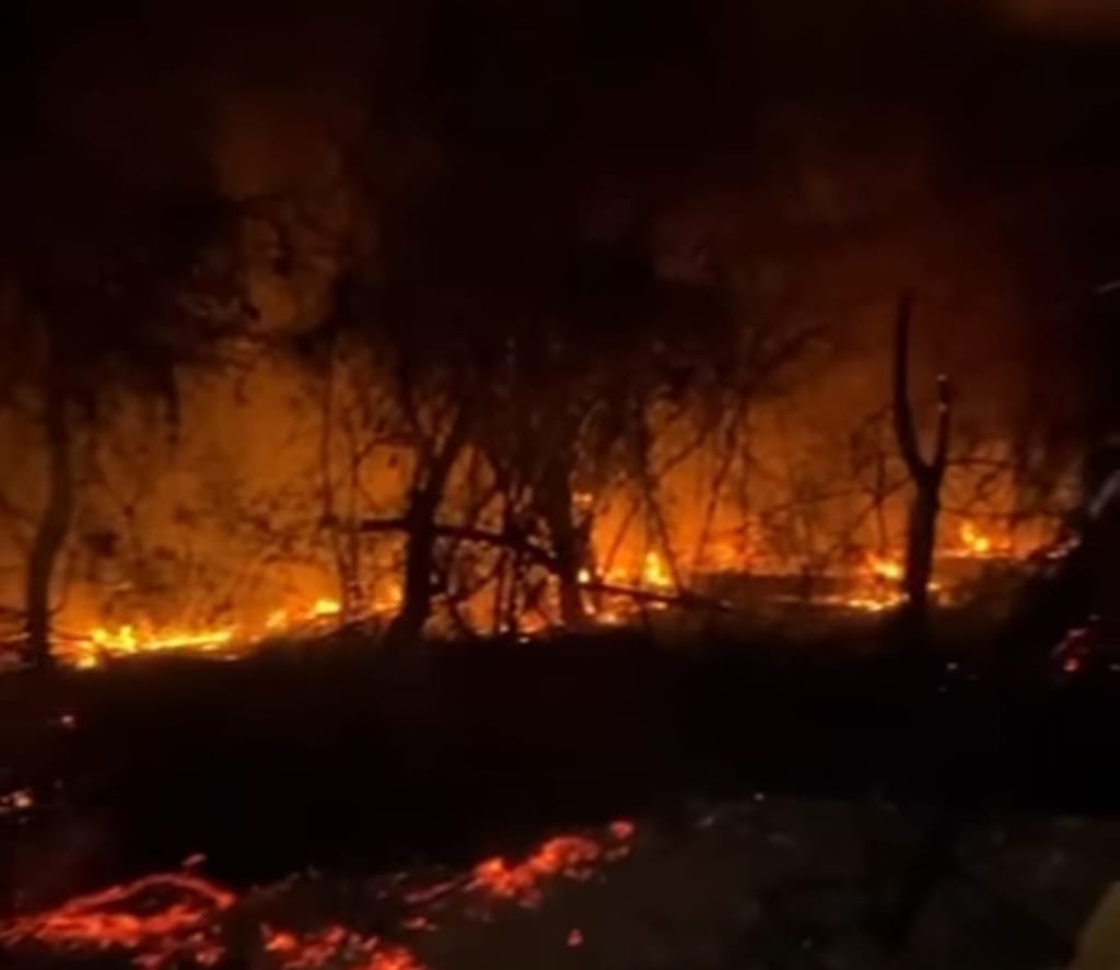 Incêndio volta a atingir Balneário Laranja Doce em Martinópolis