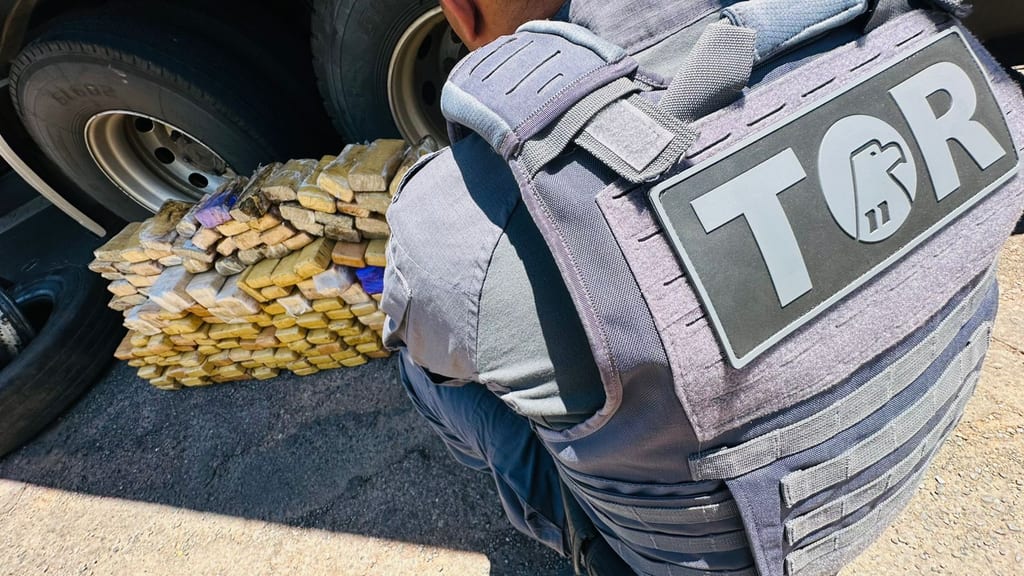 Caminhoneiro é preso com 181 kg de maconha em pneus e cabine na Raposo Tavares