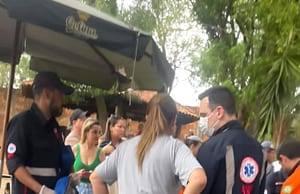 Homem tenta matar ex-mulher e atual namorado a facadas em clube de Presidente Prudente