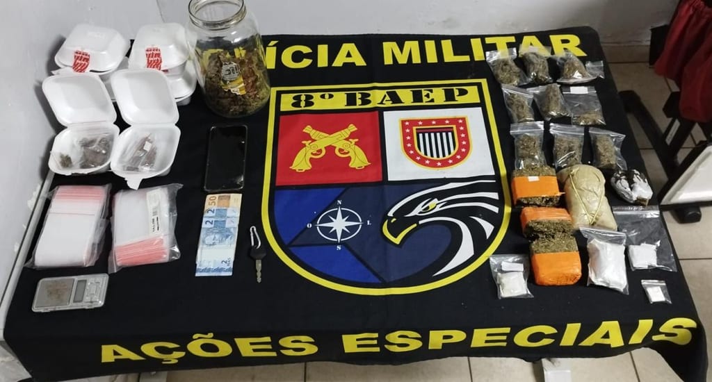 Entregador é preso com drogas escondidas em embalagens de lanche em Presidente Prudente