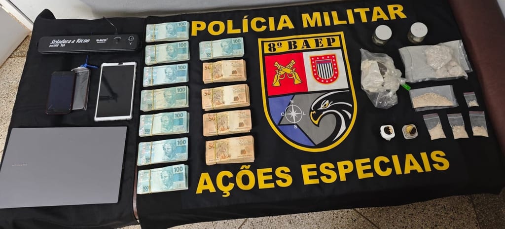BAEP prende jovem de 25 anos por tráfico de drogas e apreende R$ 118,9 mil drogas em Presidente Prudente
