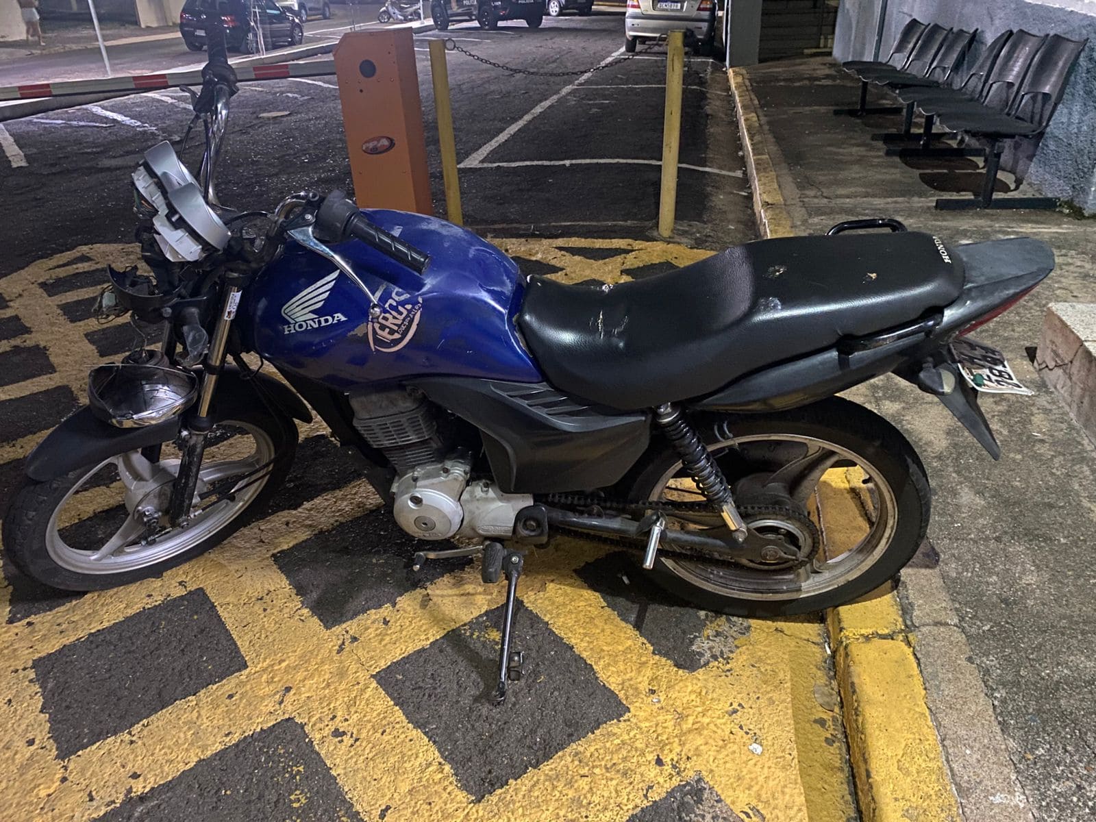 Jovem é preso após furtar motocicleta e sofrer queda durante fuga em Prudente