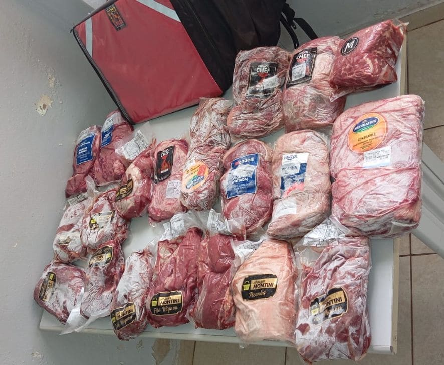 Preso por receptação: homem é flagrado com carnes furtadas de três mercados em Presidente Prudente