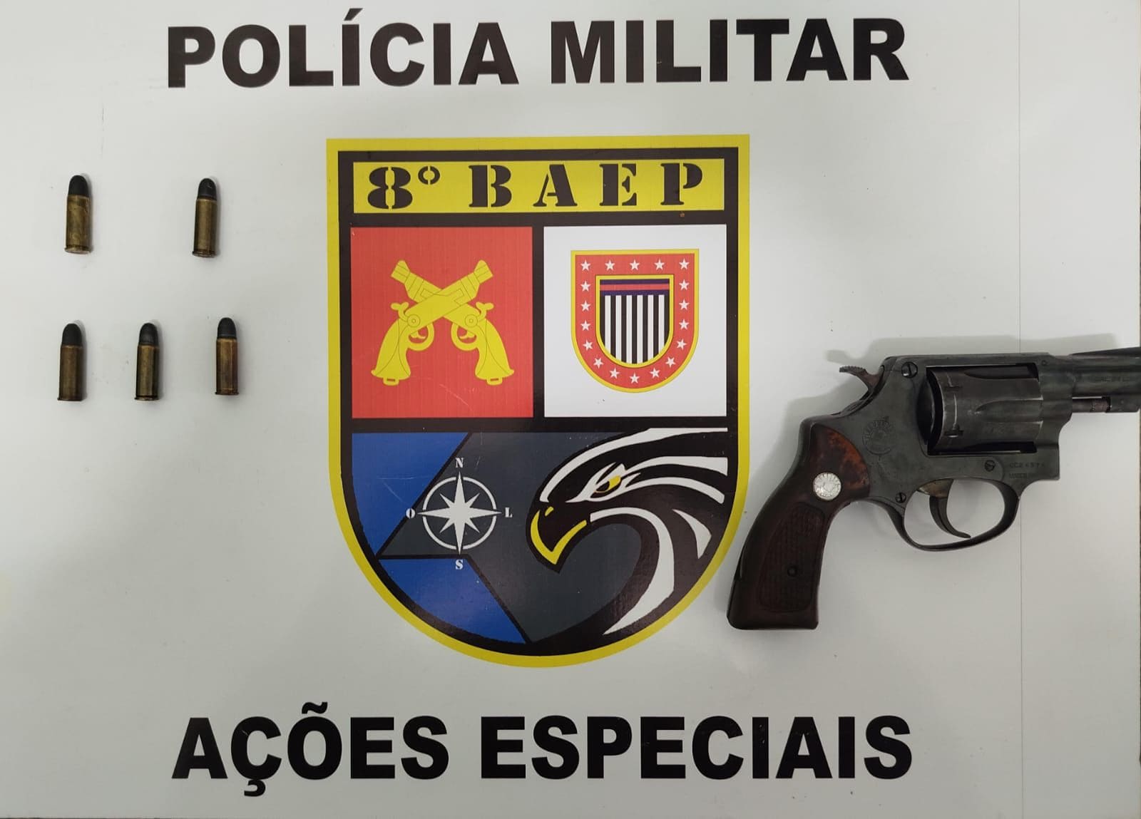 Jovem é detido pelo BAEP com revólver e munições em Álvares Machado