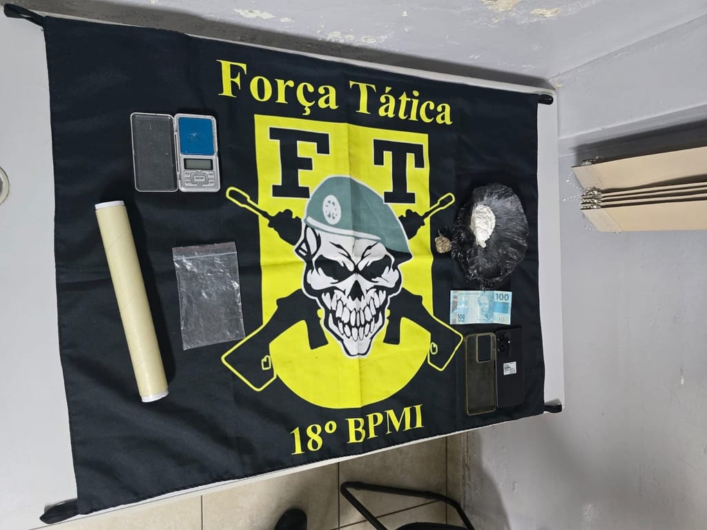 Força Tática prende jovem por tráfico após denúncia anônima em Prudente