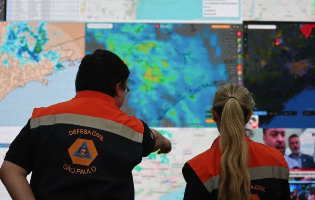 Defesa Civil coloca todo o estado em alerta para chuvas fortes, raios e ventos. Foto: Agência SP