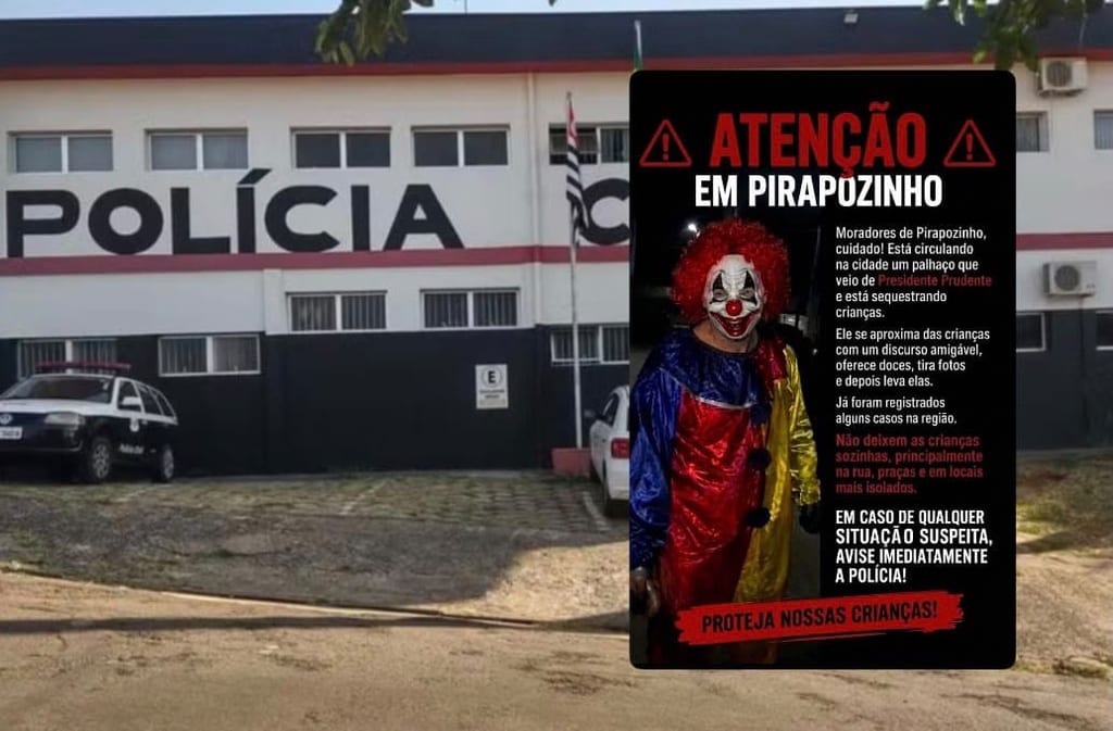 Delegado alerta para boato sobre suposto palhaço e alerta para não compartilhamento. Foto: Polícia Civil