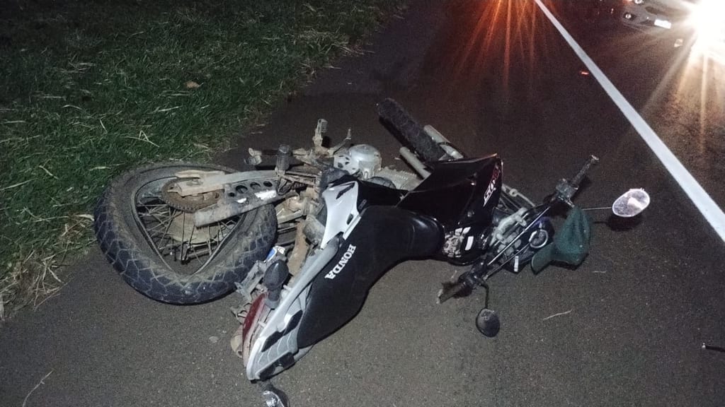 Acidente entre carro e moto deixa motociclista morto e passageira ferida em Panorama. Foto: Polícia Rodoviária